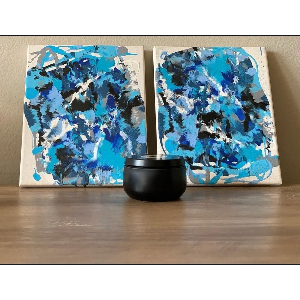 Original Abstract Painting Set 8x10 Canvas Art "Morning Mist"